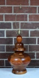 Bruce Logan “Artistry in Wood” Hand Crafted Lamp with Original Design in Ginger Jar Shape, Virginia
