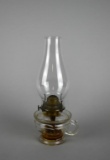 Antique Scovill Manufacturing Co. Finger Loop Oil Lamp, 1870