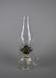 Antique Patented 1870 Oil Lamp with Finger Loop & Oil Guard