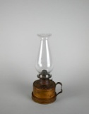 Antique Metal Kerosene Lamp with Finger Loop