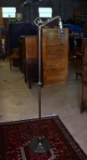 Vintage Brass Finished Metal Electric Floor Lamp with Heavy Cast Base