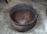 Black Iron Cauldron Marked 12