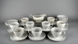 Collection of 24 Johnson Brothers White Swirl Ironstone Pieces