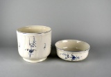 Villeroy & Boch “Vieux Luxembourg” Blue & White Planter & Bowl