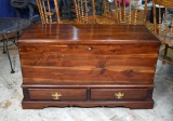 Vintage Lane Knotty Pine Hope Chest with Cedar Lining & Two Drawers in Base