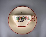 N.S. Co. Pottery Cup & Saucer Wall Pocket Planter, USA 1950s