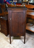 Antique Oak Music or Record Storage Cabinet