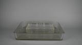 Lot of Two Clear Glass Refrigerator Storage Dishes