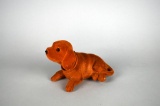 Vintage Brown Bobble-Head Dog Figure