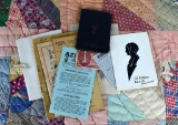 Lot of Americana Ephemera:  Silhouettes, Tickets, Pamphlets, Booklets, & Sketch