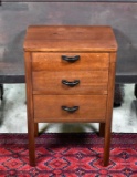 Vintage Perfect Sewing Cabinet Co. Walnut Cabinet with Many Vintage Sewing Notions