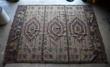 Vintage Turkish Kilim Wool 8' 5” x 11' 4” Carpet