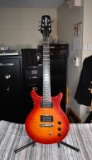 Hamer Slammer Model SPIF/CS Flame Maple Cherry Sunburst Double Cut Solid Body Electric Guitar