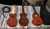 Ukulele Lot: Vintage Mastro TV Pal Plastic Ukulele, Vintage Wooden Ukulele & Made in China Ukulele