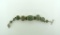 Silver and Green Aventurine Cabochons 8” Bracelet