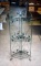 Three Level Green Metal Plant Stand with Ivy Leaf Motif