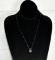 Kay Jewelers Sterling Silver 18” Chain Necklace with Sterling and 2.5 mm Size Diamond Pendant