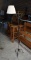 Vintage Metal Rod Adjustable Height Floor Lamp with Shade