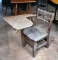 Old Weather Distressed School Desk Seat