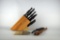 Lot of Eleven Piece Cutco Knife Set with Wood Block, Cutco & Boker Knives in Sheaths, & Others