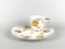 Jonas Roberts Fruit & Butterfly Eight Place Settings Snack Plates with Tea Cups Set, Japan