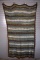 Vintage Crocheted Throw with Brown, Green, Blue Stripes