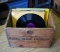 Lot of Gene Autry Shellac 78 Speed Records in Wooden Crate