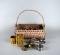 Basket of Metal Napkin Rings & Place Card Holders