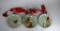 Department 56 Cardinals in Snow Ornament-Shaped Plates on Ribbon