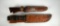 Two Vintage Knives with Leather Sheaths: US Navy & Western Cutlery Fillet Knife