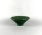 Green Studio Art Pottery Footed Bowl Signed Leah