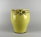 Large Yellow-Green Earthenware Floor Vase