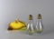 Ceramic 'Corn on Cob' Butter Dish & Advertising 'Light Bulb' Shakers