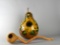 Two Crafted Gourd Bird Houses