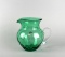 Blenko Handcraft Green Blown Art Glass Pitcher