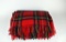 Highland Tweeds Red Plaid Wood Travel Rug