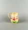 Hughes Studio Art Pottery Pitcher with Floral Motif, 1989