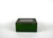 Leaded Green Glass Box with Caged Lid
