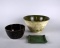 Lot of Three Signed Studio Art Pottery Bowls or Trinket Dish