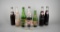 Lot of Vintage Glass Pepsi-Cola, Upper 10 and 7- Up Bottles and Pepsi-Cola Salt/Pepper Shakers