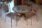 Wrought Metal, Wicker and Glass 3-Piece Bistro Set