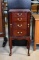 Mahogany Finish Jewelry Armoire with Side Wings
