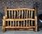 NC Craftsman “Papa Bear” Cedar Log Frame King Bed Frame with Metal Box Spring Support