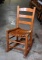 Vintage Junior Size Oak Slat Seat Ladderback Rocking Chair