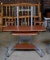 Contemporary Woodgrain and Brushed Nickel Metal Computer Desk / Gaming Center