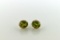 Pair of Oval Cut Peridot and 10K Gold Earrings