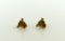 Pair of 14K Gold Ribbon Motif Earrings