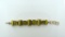 Sterling Silver 8” Link Bracelet with Green Peridot / Zircon Colored Lab Stones