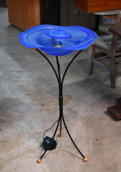 Blue Spa Fountain Lamp