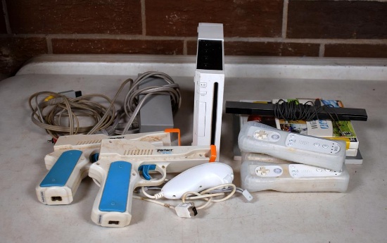 Nintendo Wii Gaming System with Controllers, Manual and Games